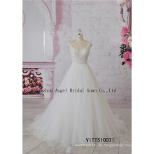 Sweetheart Bridal Dresses Beading Chiffon Beach Wedding Gowns